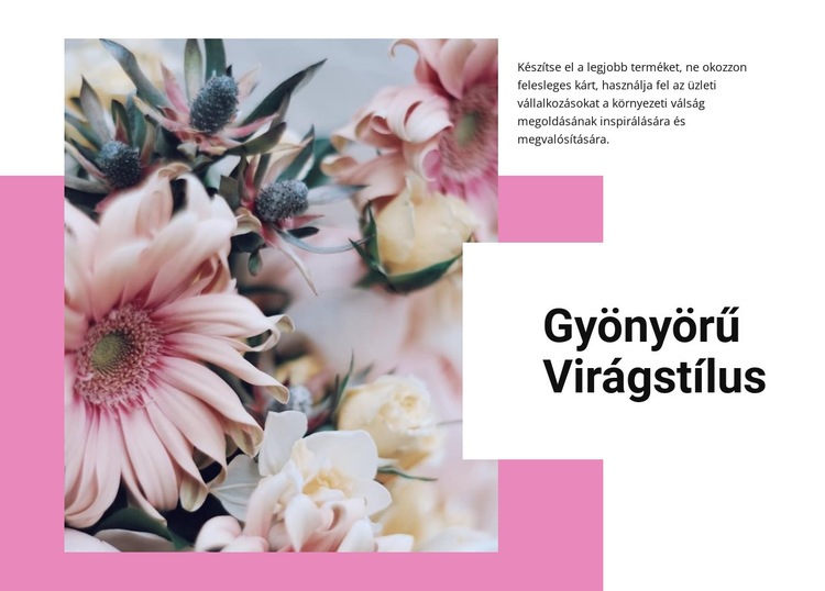 Gyönyörű virágos stílus WordPress Téma