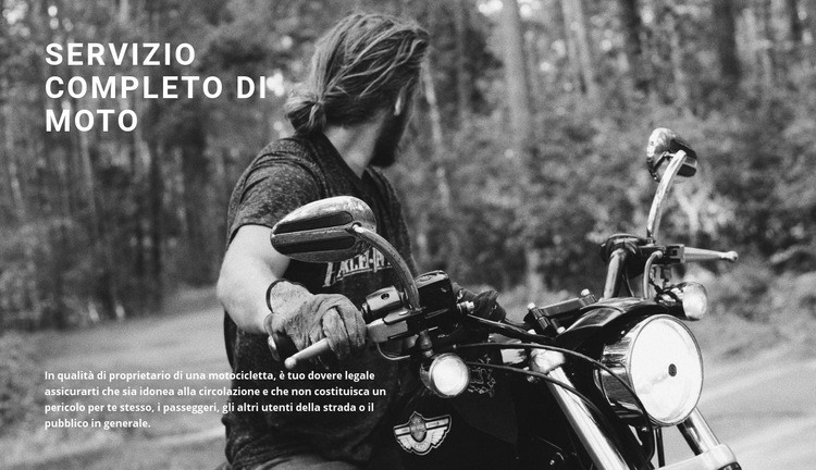 Assistenza per la tua moto Costruttore di siti web HTML