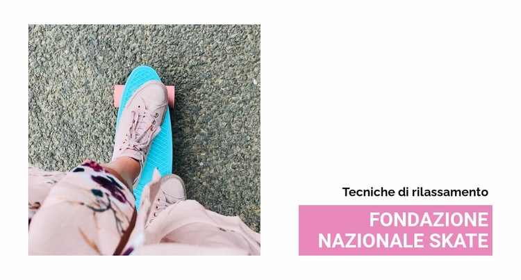 Fondazione nazionale di skateboard Mockup del sito web