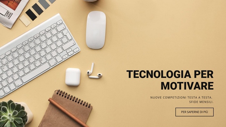 Tecnologia motivante Mockup del sito web