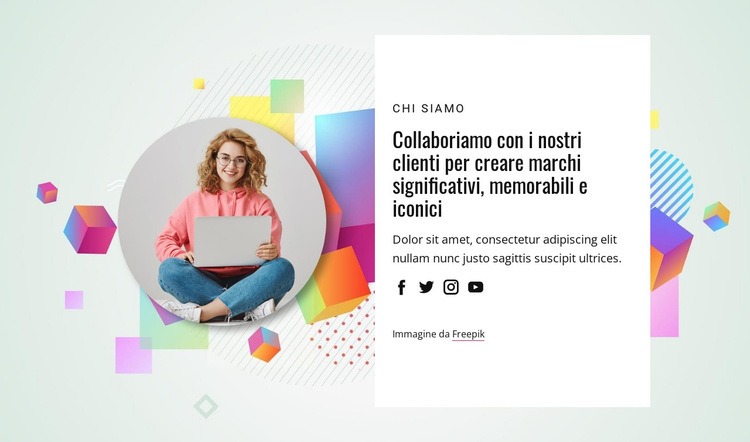 Creiamo marchi memorabili Mockup del sito web