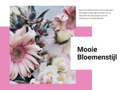 Mooie Bloemenstijl CSS-Sjabloon Gratis Downloaden