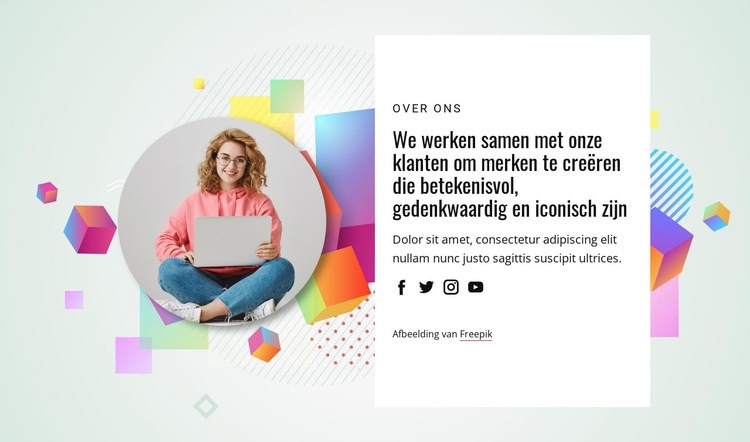 Wij creëren gedenkwaardige merken Website Builder-sjablonen