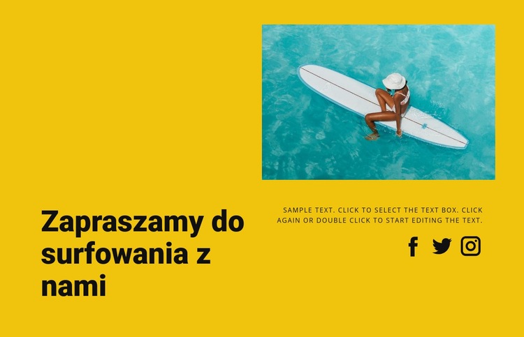 Zapraszamy do surfowania z nami Kreator witryn internetowych HTML