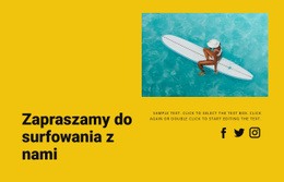 Landing HTML Dla Zapraszamy Do Surfowania Z Nami
