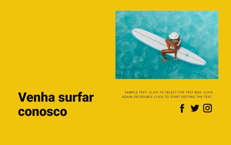 Venha surfar com a gente Template Joomla