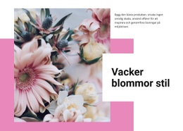 Vackra Blommor Stil - HTML-Sidmall