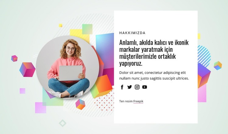 Unutulmaz markalar yaratıyoruz Web Sitesi Mockup'ı