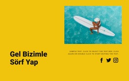 Gel Bizimle Sörf Yap - Web Sitesi Tasarımı Ilhamı