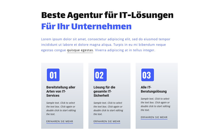 Beste Agentur für IT-Lösungen Website-Vorlage