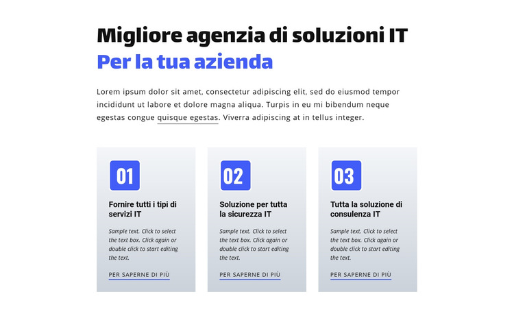 Migliore agenzia di soluzioni IT Modello di sito Web