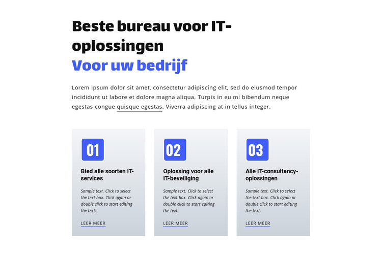 Beste bureau voor IT-oplossingen HTML-sjabloon