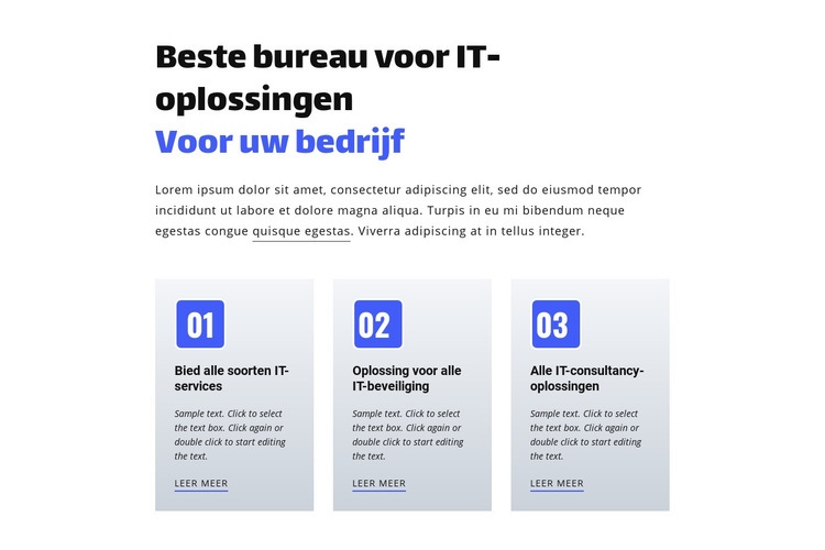 Beste bureau voor IT-oplossingen Sjabloon voor één pagina