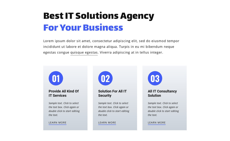 Best IT Solutions Agency One Page Template