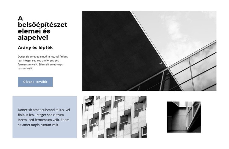 európai design elemek Weboldal sablon