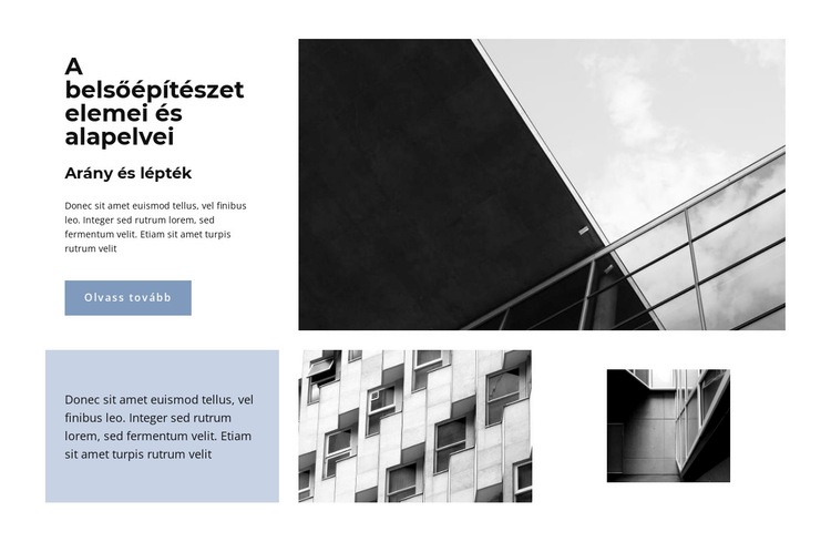európai design elemek Weboldal tervezés