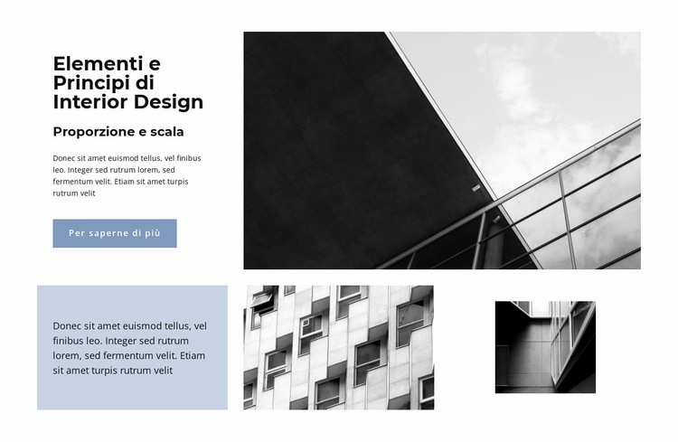 Elementi di design europeo Costruttore di siti web HTML