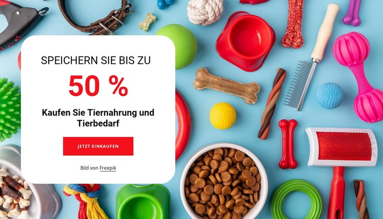 Klassische Heimtierprodukte Website design