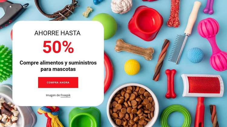 Productos clásicos para mascotas Diseño de páginas web