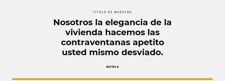 Título y botón Plantilla de una página