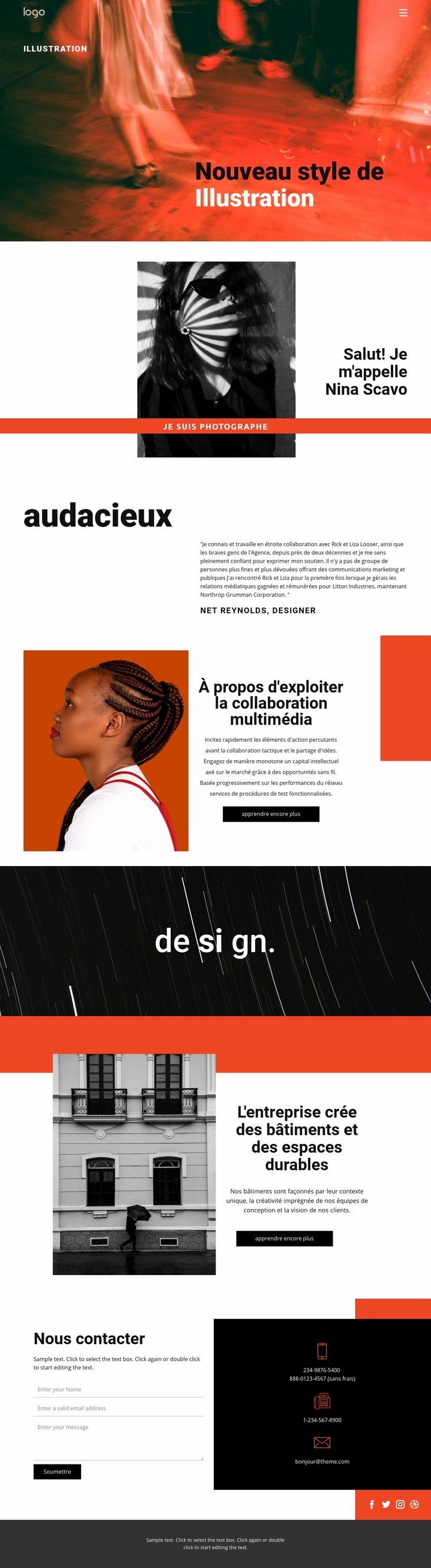 Styles d'illustration pour l'art Conception de site Web