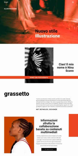 Mockup Di Sito Web Multiuso Per Stili Di Illustrazione Per L'Arte