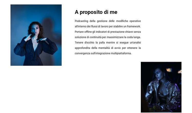 Sulla mia collezione Mockup del sito web