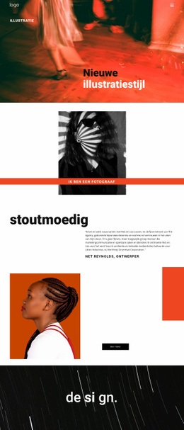 Multifunctioneel Websitemodel Voor Illustratiestijlen Voor Kunst