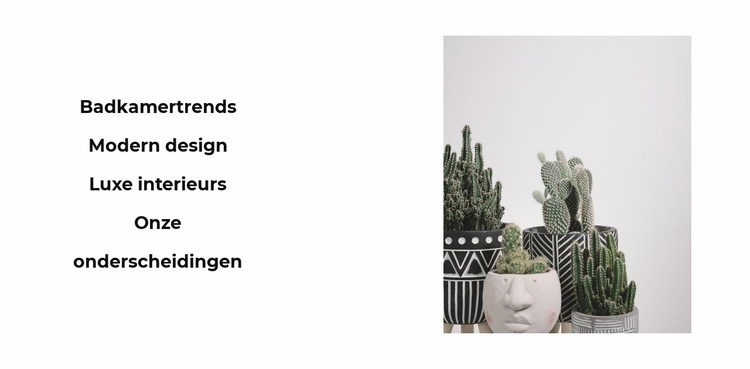 Decor elementen Website mockup