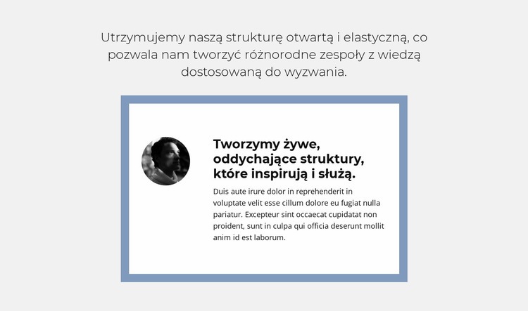 Przegląd obiektywny Szablon jednej strony