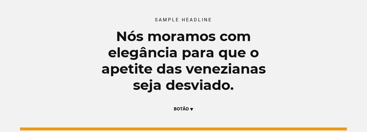 Título e Botão Construtor de sites HTML