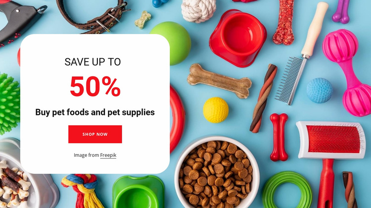 Classic pet products Landing Page