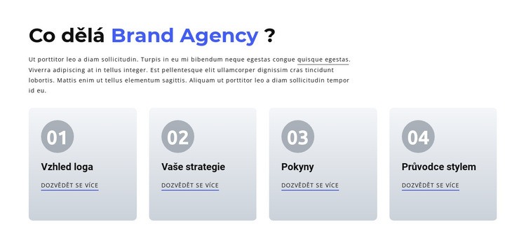 Branding a digitální agentura Šablona webové stránky