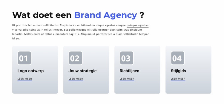 Branding en digitaal bureau Website Builder-sjablonen