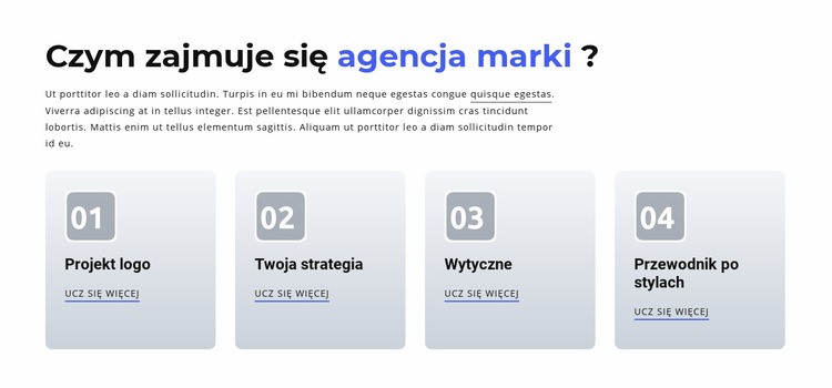 Branding i agencja cyfrowa Makieta strony internetowej