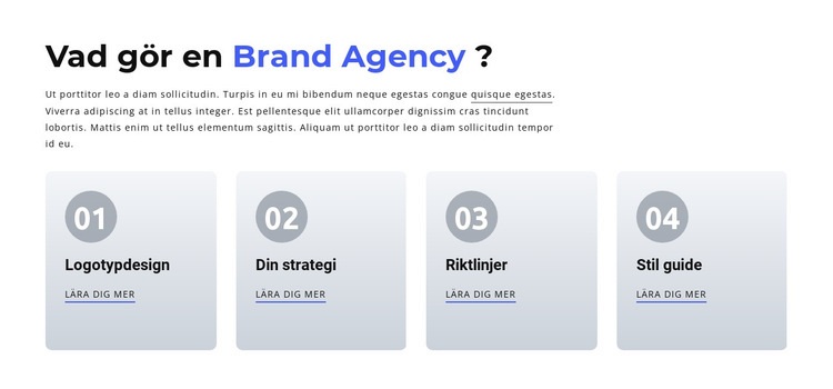 Branding och Digital Agency HTML-mall