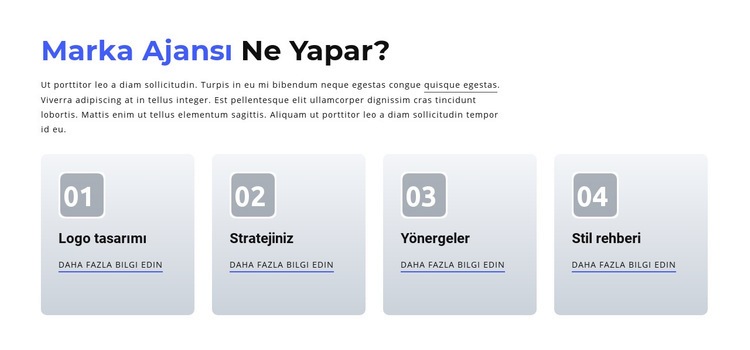 Markalaşma ve Dijital Ajans Html Web Sitesi Oluşturucu