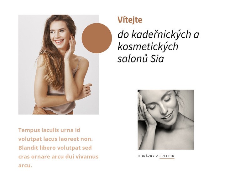 Sia Hair & Beauty Salon Šablona webové stránky
