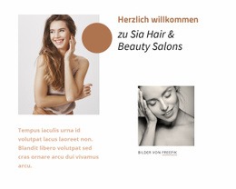 Mehrzweck-Einseitenvorlage Für Sia Hair & Beauty Salon