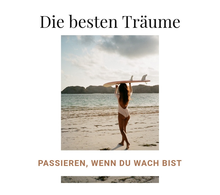 Ihre Reiseerfahrung Website-Modell