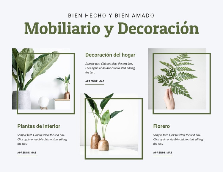 Muebles para interior Plantilla de una página