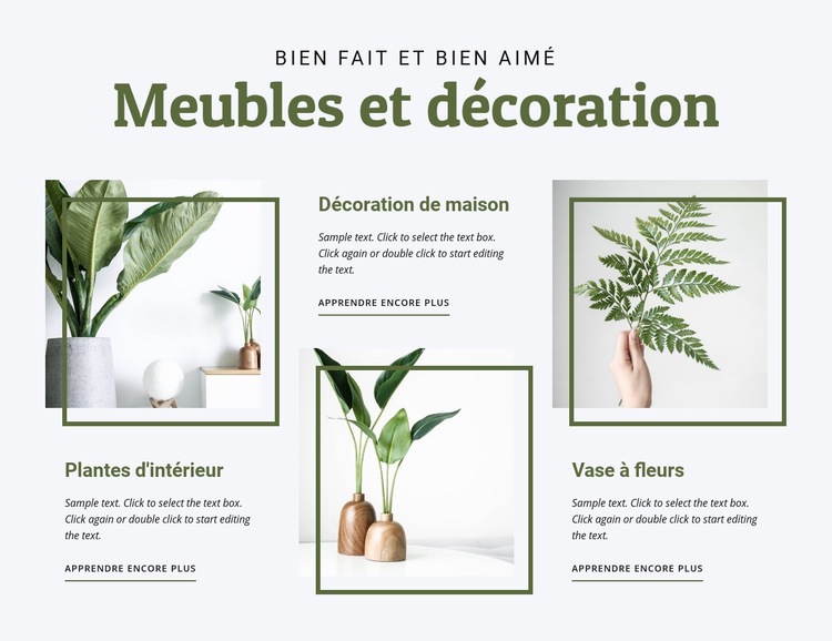 Meubles pour l'intérieur Conception de site Web