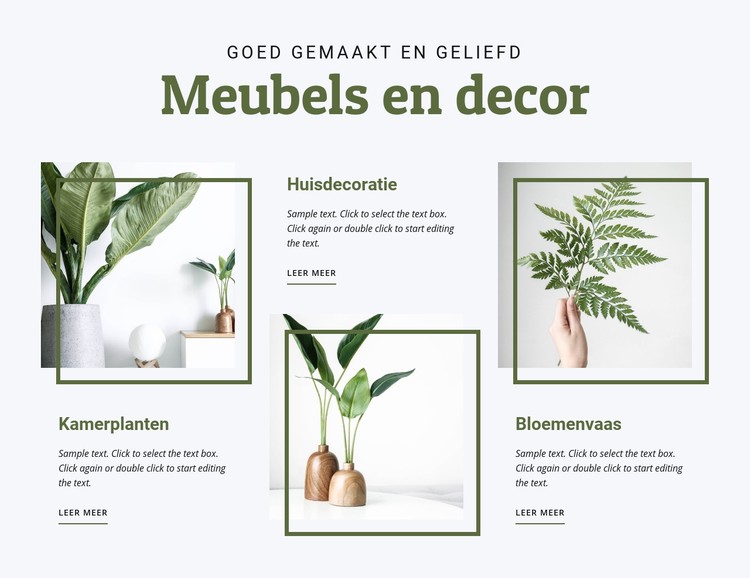 Meubels voor interieur CSS-sjabloon