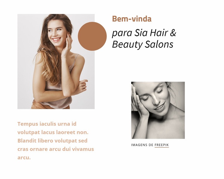 Sia Hair & Beauty Salon Modelo HTML