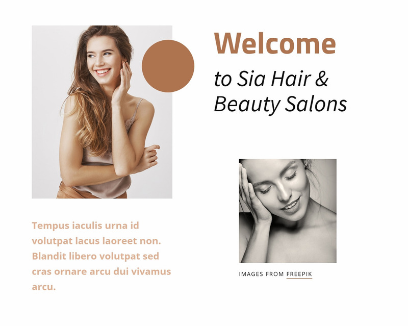Sia Hair & Beauty Salon Web Page Design
