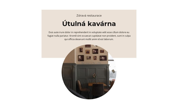 Útulná kavárna Šablona HTML