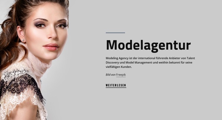 Modelagentur und Mode HTML5-Vorlage
