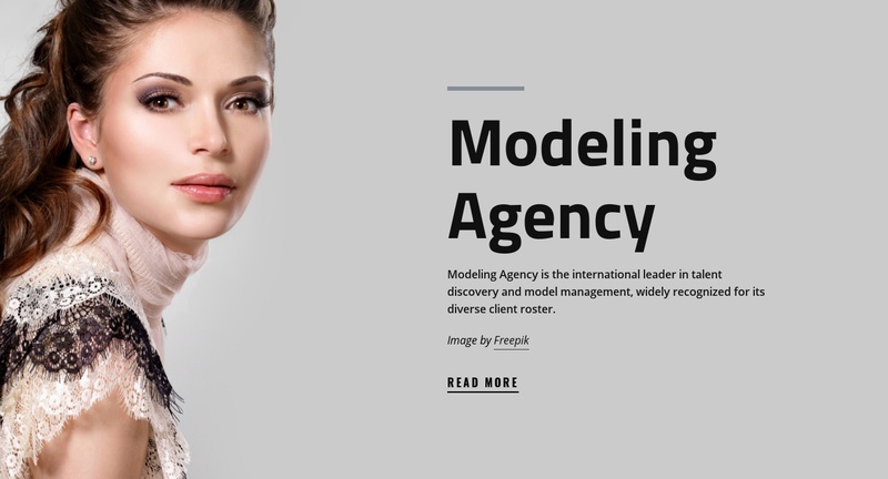 Model agency and fashion Elementor Template Alternative