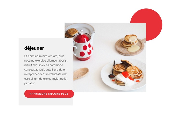 Petits déjeuners variés Modèles de constructeur de sites Web