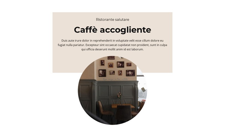 Caffè accogliente Mockup del sito web